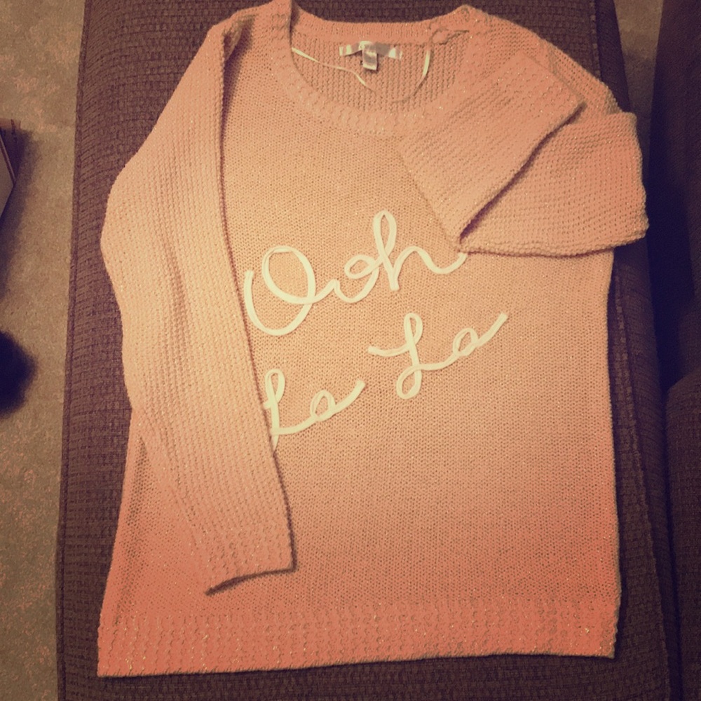 Women’s novelty “ooh la la” knit sweater